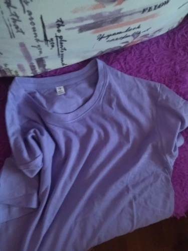 100% Cotton T-shirt Men Women Solid Color O Neck Short-sleeved Tops Summer Korean Loose Half-sleeve T Shirt Unisex M-4XL photo review