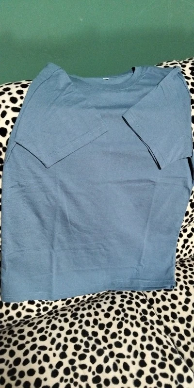 100% Cotton T-shirt Men Women Solid Color O Neck Short-sleeved Tops Summer Korean Loose Half-sleeve T Shirt Unisex M-4XL photo review