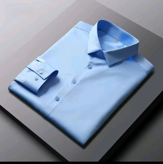 Men's Casual and Fashionable Long Sleeved Solid Color Shirt Non Ironing and Wrinkle Resistant Business Top photo review