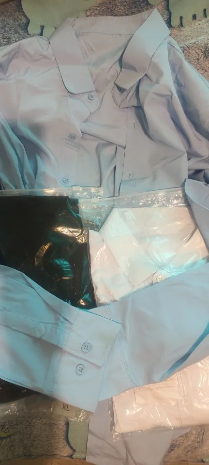 Men's Casual and Fashionable Long Sleeved Solid Color Shirt Non Ironing and Wrinkle Resistant Business Top photo review