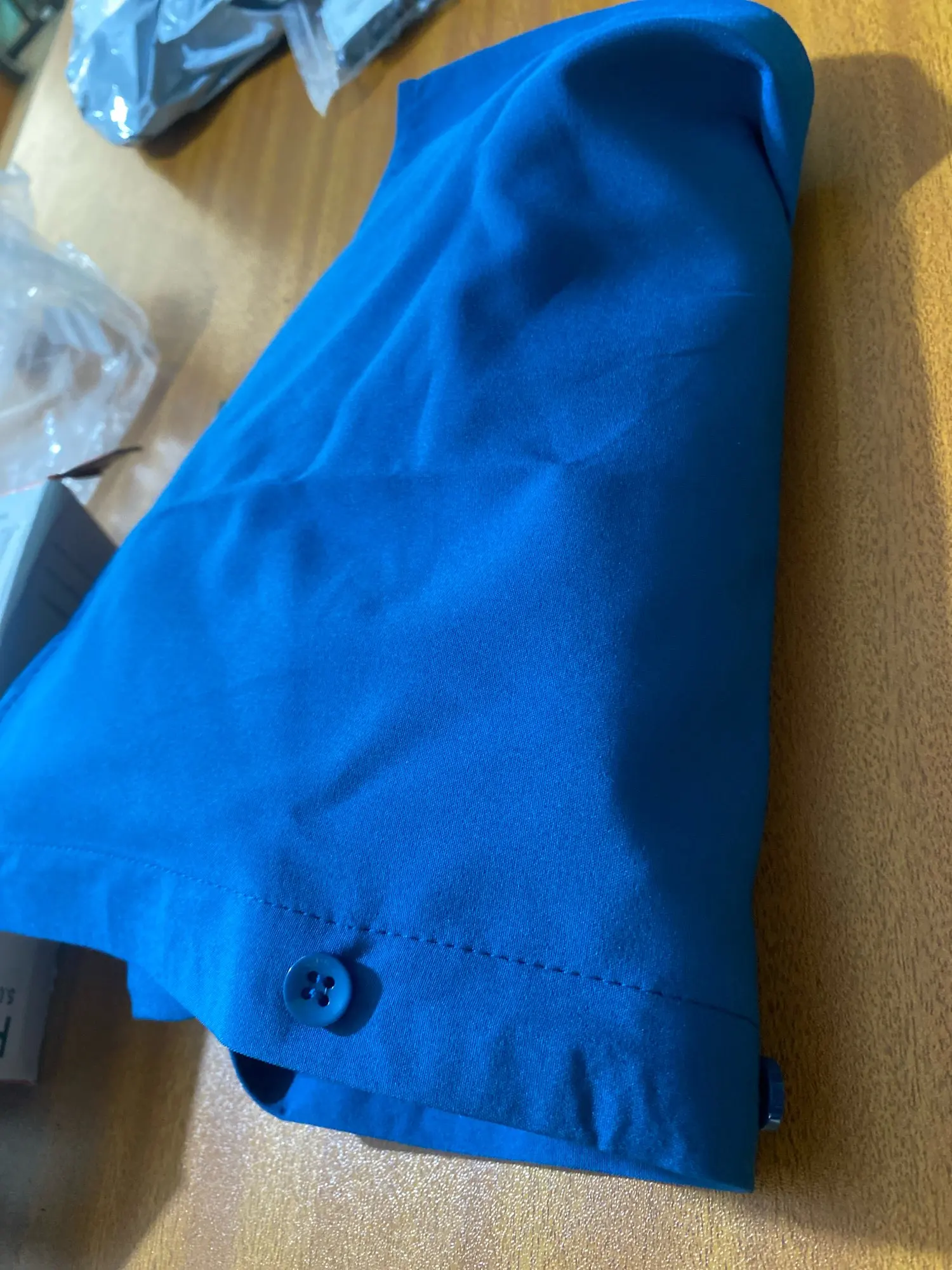 Men's Casual and Fashionable Long Sleeved Solid Color Shirt Non Ironing and Wrinkle Resistant Business Top photo review