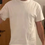 240gsm Heavy Oversized Plain T-Shirt for Men Summer HighQualtity Short Sleeve Tee 100%cotton Solid Color Trendy Casual white Top photo review