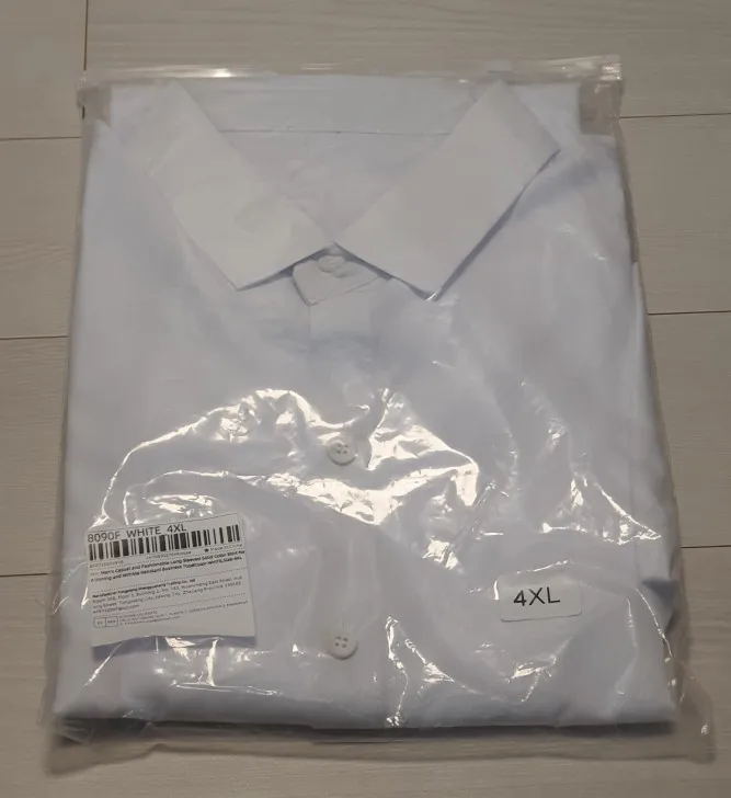 Men's Casual and Fashionable Long Sleeved Solid Color Shirt Non Ironing and Wrinkle Resistant Business Top photo review