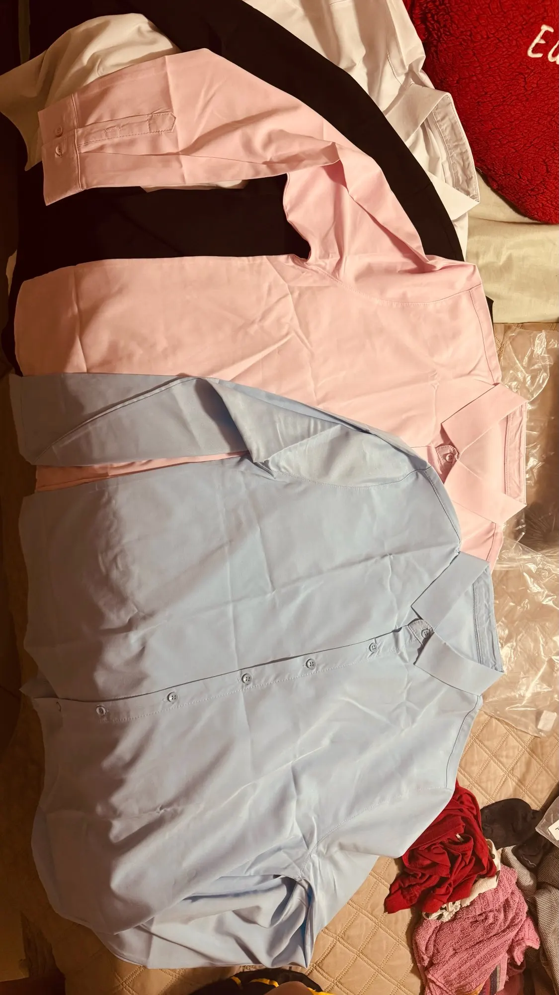 Men's Casual and Fashionable Long Sleeved Solid Color Shirt Non Ironing and Wrinkle Resistant Business Top photo review