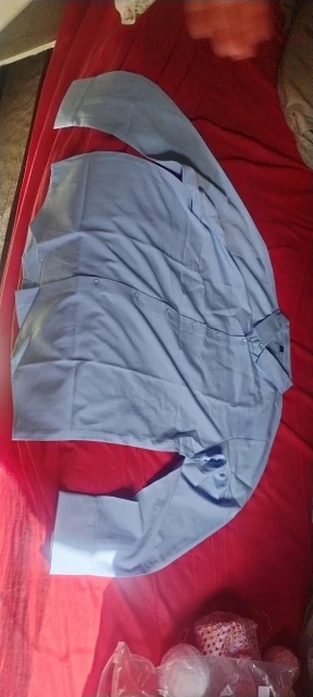 Men's Casual and Fashionable Long Sleeved Solid Color Shirt Non Ironing and Wrinkle Resistant Business Top photo review