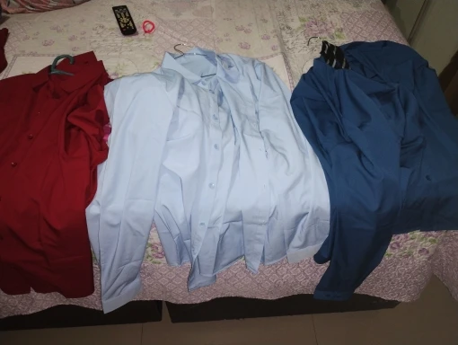 Men's Casual and Fashionable Long Sleeved Solid Color Shirt Non Ironing and Wrinkle Resistant Business Top photo review