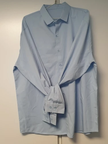 Men's Casual and Fashionable Long Sleeved Solid Color Shirt Non Ironing and Wrinkle Resistant Business Top photo review