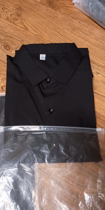 Men's Casual and Fashionable Long Sleeved Solid Color Shirt Non Ironing and Wrinkle Resistant Business Top photo review