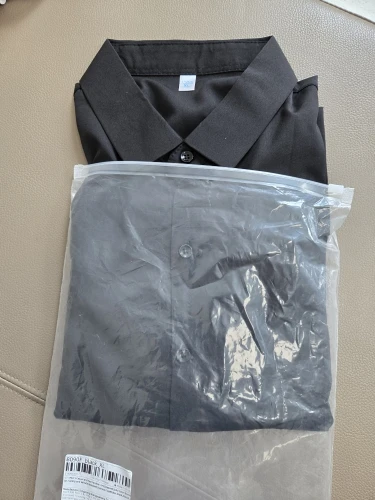 Men's Casual and Fashionable Long Sleeved Solid Color Shirt Non Ironing and Wrinkle Resistant Business Top photo review